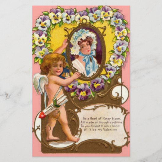 Cupid Valentijn Day Briefpapier (Voorkant)