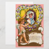 Cupid Valentijn Day Briefpapier (Voorkant / Achterkant)