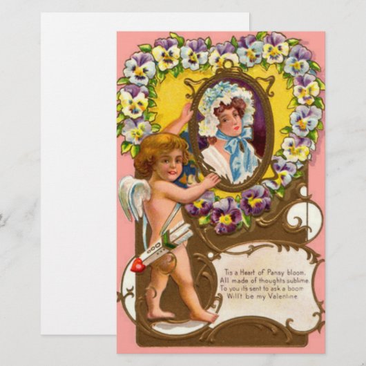 Cupid  Valentijn Day Briefpapier (Voorkant / Achterkant)