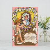 Cupid Valentijn Day Briefpapier (Staand voorkant)