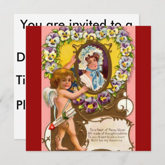 Cupid  Valentijn Day Kaart (Voorkant / Achterkant)