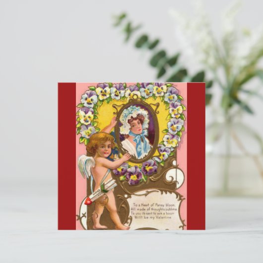 Cupid  Valentijn Day Kaart (Staand voorkant)