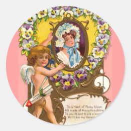 Cupid Valentijn Day Ronde Sticker