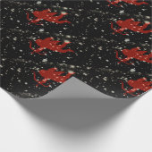 CUPID VALENTIJN red and black LOVE WRAPPER PAPER Cadeaupapier (Hoek)