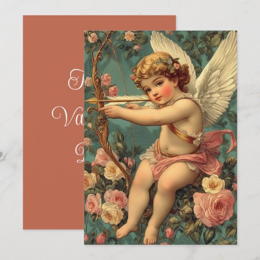  Cupid Valentijn's Day Holiday Kaart (Voorkant / Achterkant)