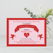 Cupid Valentijnsdag Invitation Kaart (Staand voorkant)
