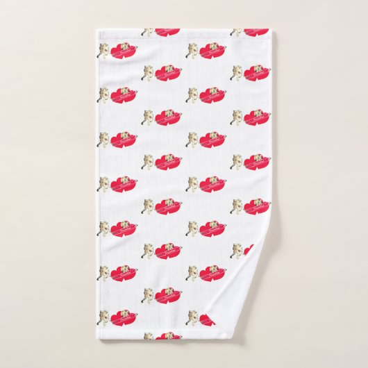Cupid Valentijnsharten Handdoek (Handdoek)