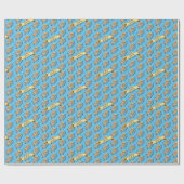Cupid Valentijnsnaam Toevoegen Pixel Art Patroon Cadeaupapier (Vlak)