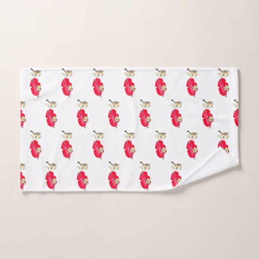 Cupid Valentine Hearts Handdoek (Handdoek)