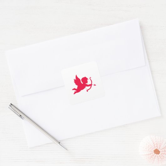 Cupid Vierkante Sticker (Envelop)