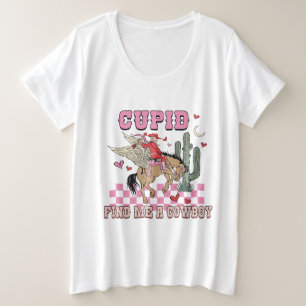 Cupid vind me een cowboy vrouw grote maat t-shirt