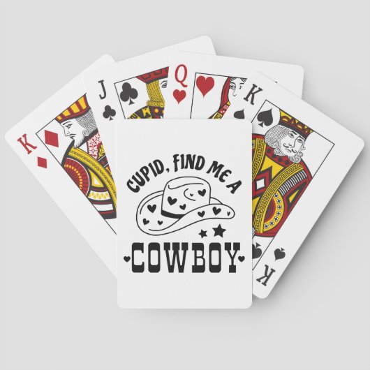 Cupid Vind Me Een Cowboy Western Pokerkaarten (Achterkant)
