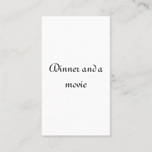 Cupid Visitekaartje (Achterkant)