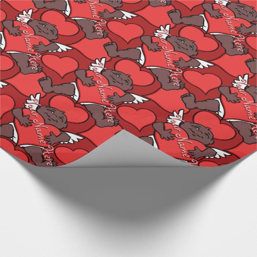 Cupid Wrapping Paper Valentijns - Cadeaupapier (Hoek)