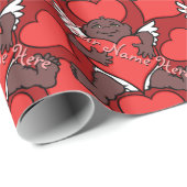 Cupid Wrapping Paper Valentijns - Cadeaupapier (Rol Hoek)
