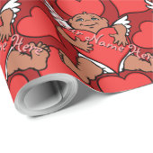 Cupid Wrapping Paper Valentijns - Cadeaupapier (Rol Hoek)