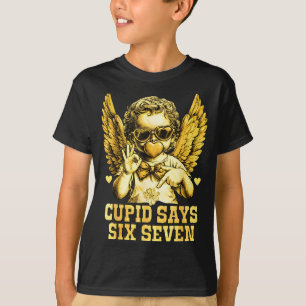 Cupid zegt zes zeven grappige valentine 67 meme ma t-shirt