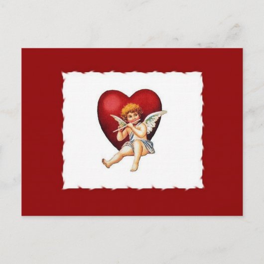 Cupid & Zijne Vloeiing - Valentijn Briefkaart (Voorkant)