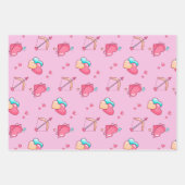 Cupidboog Pijl Hart Patroon Cute Valentijnsdag Inpakpapier Vel (Voorkant)