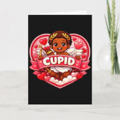 Cupido Afro-Amerikaanse Valentijn  Kaart (Voorkant)