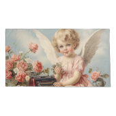 Cupido Angel schrijft een liefdesbrief Kussensloop (Achterkant)