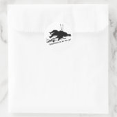 Cupido Anti Valentijnsdag  Ronde Sticker (Tas)