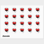 Cupido Anti Valentijnsdag  Ronde Sticker (Vel)