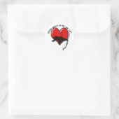 Cupido Anti Valentijnsdag  Ronde Sticker (Tas)