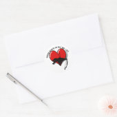Cupido Anti Valentijnsdag  Ronde Sticker (Envelop)