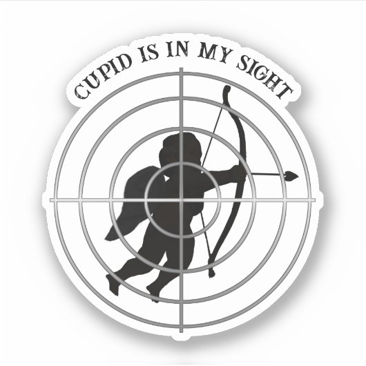 Cupido Anti Valentijnsdag  Sticker (Voorkant)