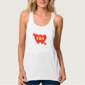 Cupido Arrow Hearts Valentijnsdag Rood Tanktop (Voorkant)