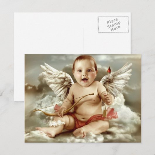 cupido baby briefkaart (Voorkant / Achterkant)