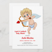 Cupido Baby shower Uitnodiging (Voorkant / Achterkant)