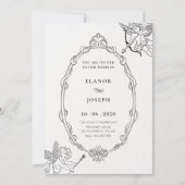  Cupido Barok lijst Art Wedding Kaart (Voorkant)