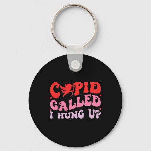 Cupido belde dat ik Happy Valentijn Apparel had op Sleutelhanger (Voorkant)