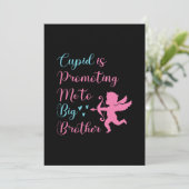 Cupido bevordert me tot grote broer valentijn feestdagenkaart (Staand voorkant)