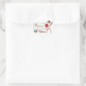 Cupido Binding Hearts als één Valentijn Ronde Sticker (Tas)