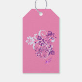 Cupido Bloemen Parels Hart Roze Gift Label Cadeaulabel (Achterkant)