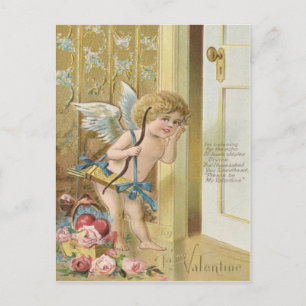 Cupido Bow Arrow Hart Rozen Roos Briefkaart