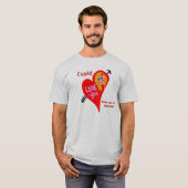 Cupido Breng me mijn Godin Valentijn Humor T-shirt (Voorkant volledig)