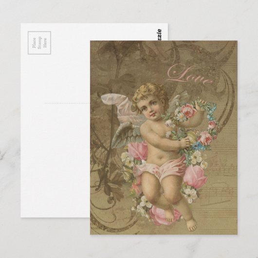 Cupido -  briefkaart (Voorkant / Achterkant)
