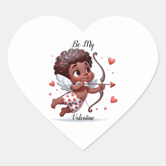 Cupido charme hart sticker (Voorkant)