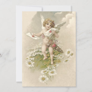 Cupido Cherub Angel Daisy bruiloft uitnodiging