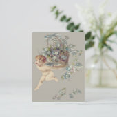 Cupido Cherub Angel Forget-Me-Not Briefkaart (Staand voorkant)