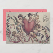 Cupido Cherubijn Engel Hart Trouwkaart Kaart (Voorkant / Achterkant)