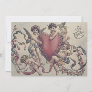 Cupido Cherubijn Engel Hart Trouwkaart Kaart