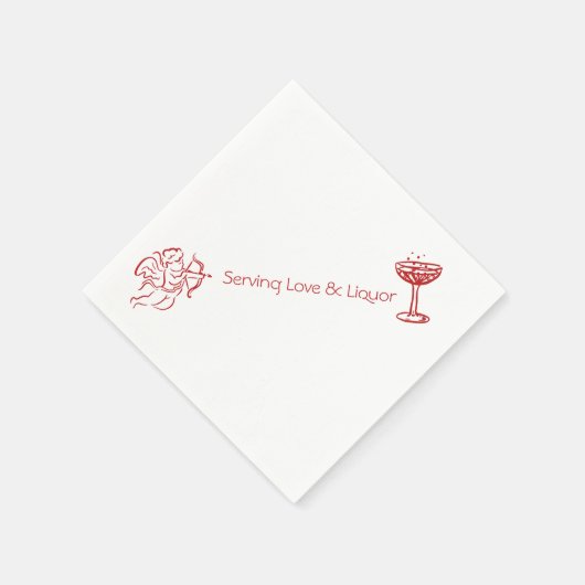 Cupido cocktail servetten (Hoek)
