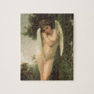 Cupido (Cupidon) engel portret door Bouguereau Legpuzzel