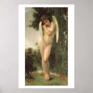 Cupido (Cupidon) engel portret door Bouguereau Poster