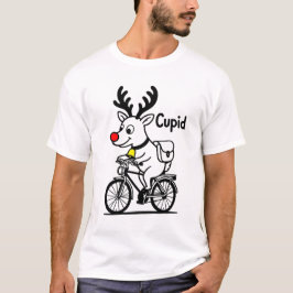 Cupido de rendier fietsend t-shirt